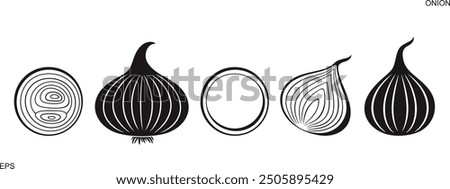 Onion logo. Isolated onion on white background