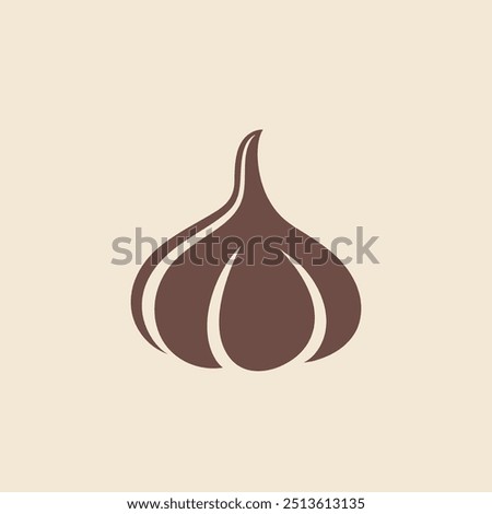 Garlic logo. Isolated garlic on white background