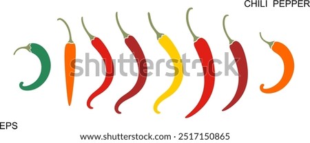 Chili pepper logo. Isolated chili pepper  on white background