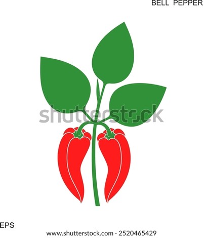 Bell Pepper logo. Isolated Bell Pepper  on white background. Paprika