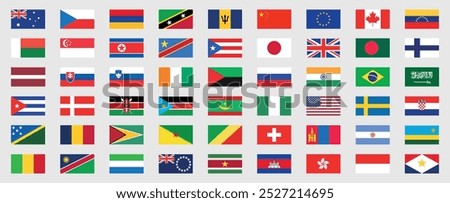 World flags. National flags set. Flags of countries