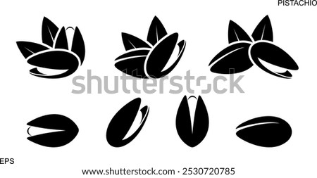 Pistachio nut  logo. Isolated pistachio nut on white background