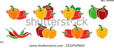 Bell Pepper logo. Isolated Bell Pepper  on white background