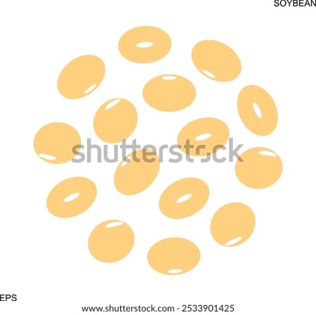 Soybean bean logo. Isolated soybean bean on white background