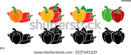 Bell Pepper logo. Isolated Bell Pepper  on white background