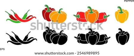 Bell Pepper logo. Isolated Bell Pepper  on white background