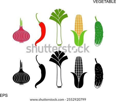 Vegetable logo. Isolated vegetable on white background