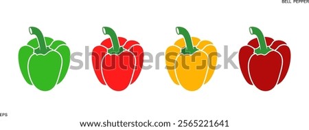 Bell Pepper logo. Isolated Bell Pepper  on white background