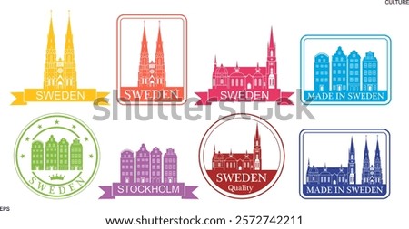 Sweden logo. Isolated Sweden on white background