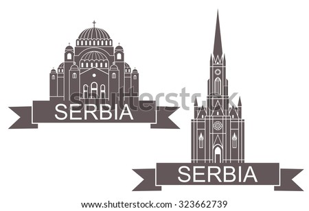 Serbia. Logo. EPS 10. Vector illustration