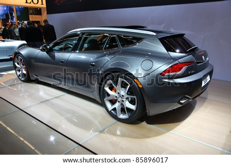 FRANKFURT - SEP 14: Fisker Automotive Electronic Vehicle Surf shown at the 64th IAA (Internationale Automobil Ausstellung) on September 14, 2011 in Frankfurt, Germany.