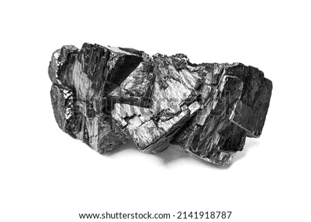 Nickel. A piece of nickel ore close up. Metallic nickel ore. Stock fotó © 