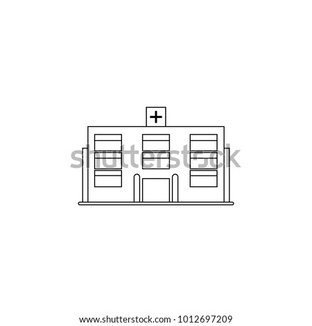 hospital icon. Medecine Element for mobile concept and web apps. Thin line  icon for website design and development, app development. Premium icon on white background