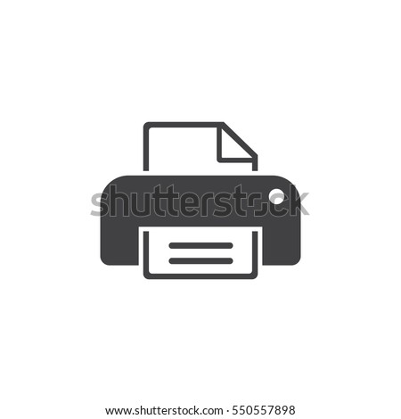 print icon on the white background