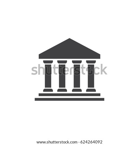 Bank Icon. Business centre vector illustration on white background