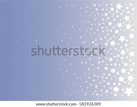 Vector background with stars.Christmas and New Year card, invitation, postcard, paper packaging.Abstract Background.Vector illustration.Flying stars. Blue sky.