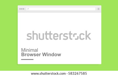 Blank minimal browser window for computer. Mockup for adaptive responsive web design. Vector illustration