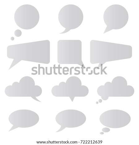 Set of blank speech bubbles isolated on white background. Vector illustration