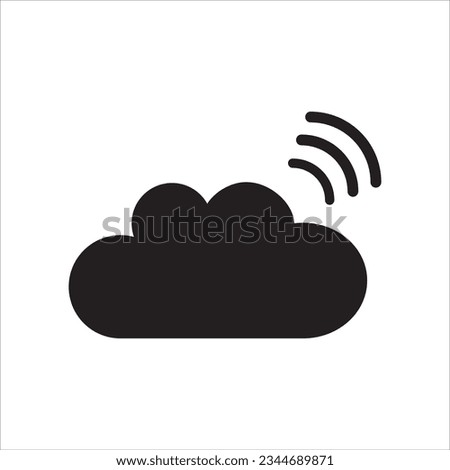 cloud with information icon vector illustration symbol