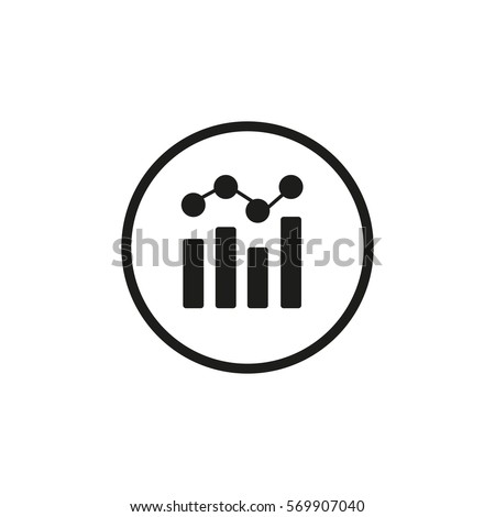 Bar chart Analytics vector icon . 