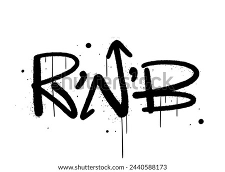 Grunge illustration with urban graffiti street art. Concept for r'n'b, rappers. Cool print for graphic tee, streetwear, hoodie. Vintage retro symbol. Nostalgia for 1980s, 1990s - Vector artwork.