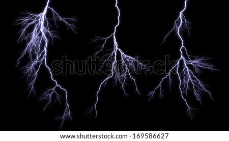 Image, Stock Photo Lightning On Background Of Night Stormy Sky Before Rain. Cloudy Sky. Lightning Strike, Thunderbolt