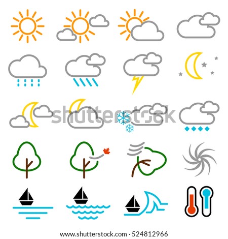 The weather icon on white background.(EPS10 art vector)