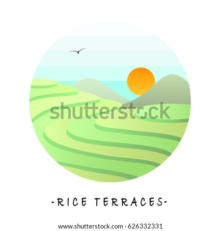 Similar – Image, Stock Photo terrace   field for  coultivation of rice