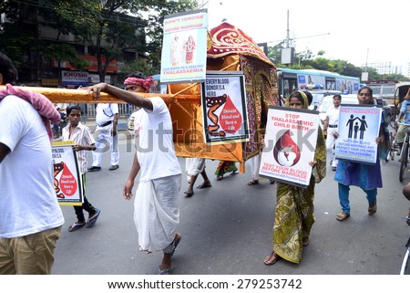 Thalassaemia & Aids Prevention Society organized an aware campaign to convey massage for prevention of Thalassemic Child birth on occasion of World Thalassaemia Day on May 08, 2015 in Calcutta, India.