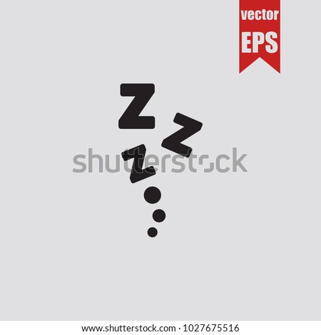 zzz sleep icon in trendy isolated on grey background.Vector illustration.