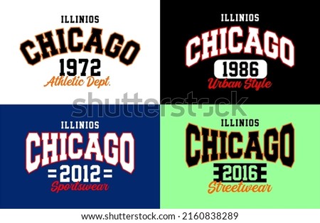 Chicago vintage typography design for t shirt