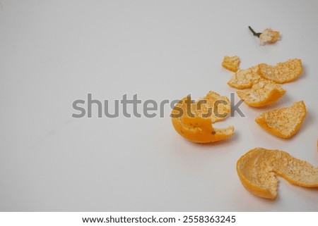 Image, Stock Photo Peeled and opened tangerine or Clementine