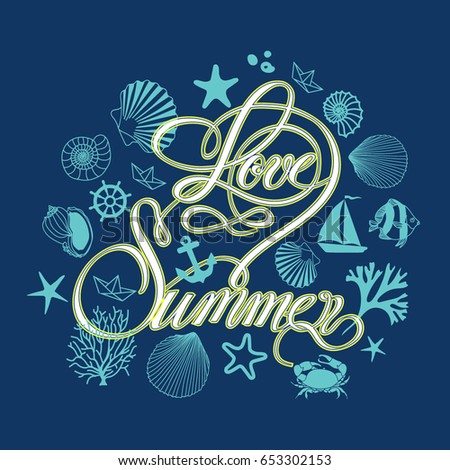 lettering love summer