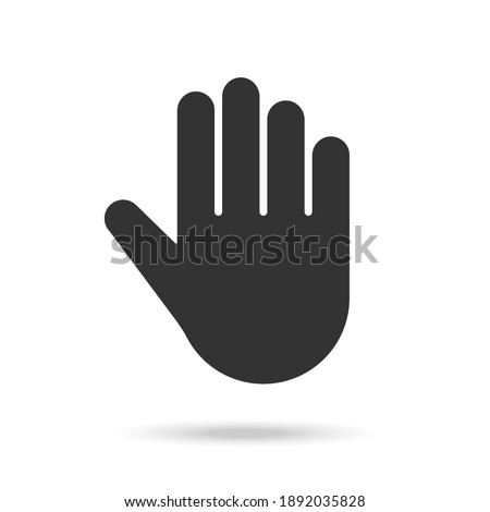 Palm Hand Icon, fill flat icon sign, isolated on white background - iconic vector Illustration