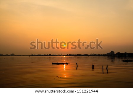 Sunset on the West lake HaNoi, Vietnam