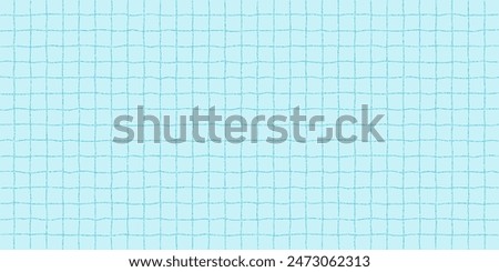 Textured sheet of blue checkered paper with a stipple effect. Cute pastel color background, irregular geometric pattern, notebook page.