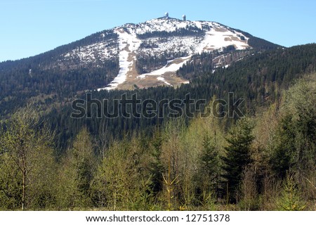 Bavarian Forest Mountains - highest peak Grosse Arber 1456 m - Germany Europe - hi res photo