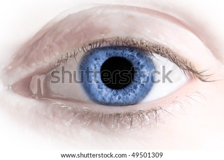 Blue Eye. Macro with shallow dof. One part  rgb color eye collection.