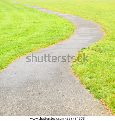 Similar – Image, Stock Photo empty cycling track on the street