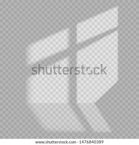 Window light and shadow realistic grey decorative background. Transparent shadow overlay effects for branding. Window frame shadows for natural light effects. Shadow and light from the window.