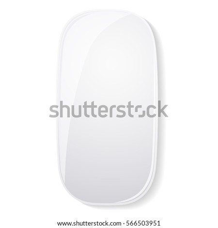 Modern computer mouse isolated on white background. New modern wireless computer mouse isolated on white.