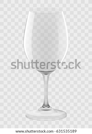 Wine glass. Transparent vector