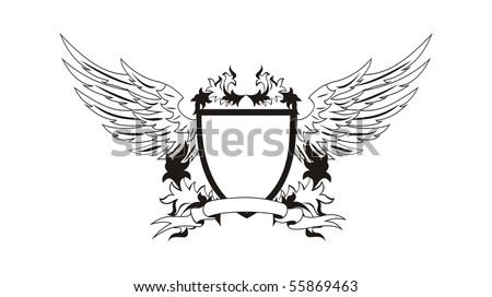 Grunge Coat Of Arms With Wings Stock Photo 55869463 : Shutterstock