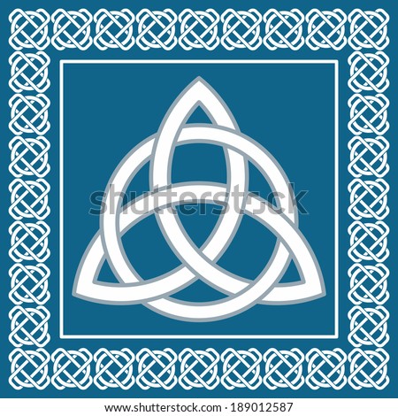 Ancient tribal religious sign triskel, symbol of endlessness,traditional element for celtic ethnic design -  vector illustration