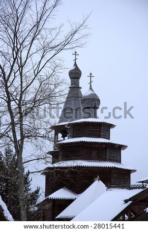 Russia. Novgorod the Great. Museum of wooden architecture.