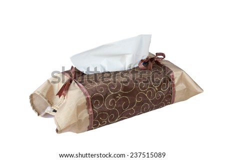 Decorative Tissue Box isolated isolated on white background