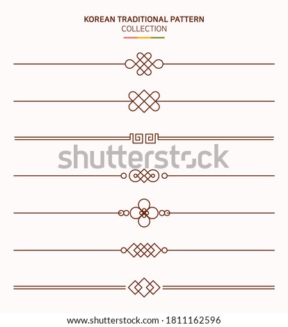 Korean traditional line. East Asian vintage style graphic illustration. Stock foto © 