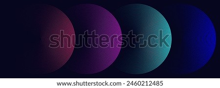 Background with colored circles consisting of dynamic lines.