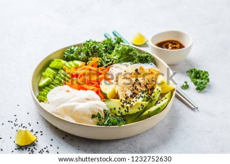 Similar – Image, Stock Photo Vegan rice noodles salad