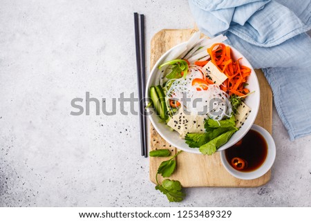 Image, Stock Photo Vegan rice noodles salad